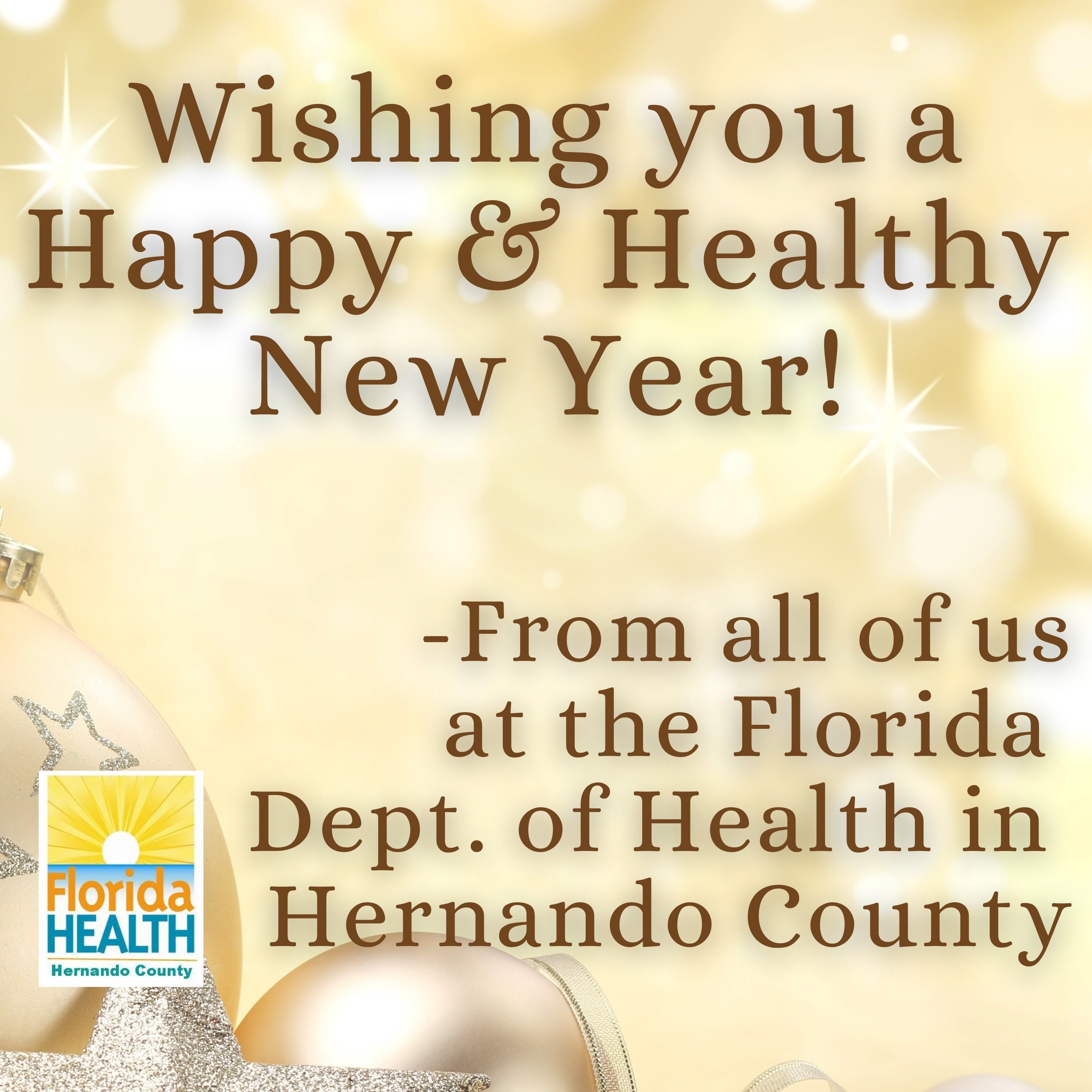 Happy Healthy New Year from the Florida Department of Health in Hernando County